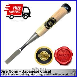 Ouchi Oire Nomi Chisel 12mm-White Oak Handle Japanese Carpenter Tool -Unused
