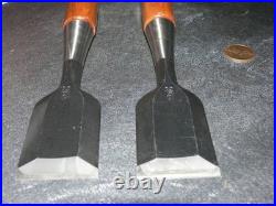 Ouchi Oire Nomi Japanese Bench Chisels 42mm Set of 2 Unused