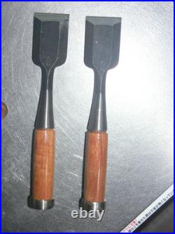 Ouchi Oire Nomi Japanese Bench Chisels 42mm Set of 2 Unused