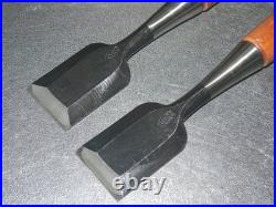Ouchi Oire Nomi Japanese Bench Chisels 42mm Set of 2 Unused Ouchi Oire Nomi Japanese Bench Chisels 42mm Set of 2 Unused