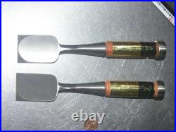 Ouchi Oire Nomi Japanese Bench Chisels 42mm Set of 2 Unused