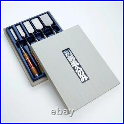 Professional Oire Nomi Chisel Set 5pcs Red Oak Handle Japanese Woodworking Tool