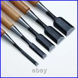 Professional Oire Nomi Chisel Set 5pcs Red Oak Handle Japanese Woodworking Tool