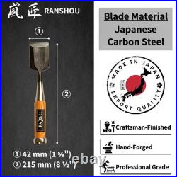 Ranshou Japanese Chisel 42Mm 1-5/8 Wide Chisel Oire Nomi Professional Wood