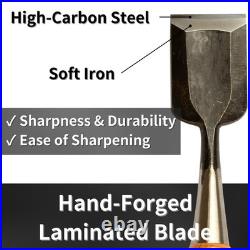 Ranshou Japanese Chisel 42Mm 1-5/8 Wide Chisel Oire Nomi Professional Wood
