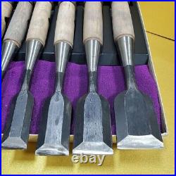 Ryonosuke Japanese Bench chisel Oire Nomi Set of 10 With Box Used