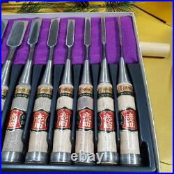 Ryonosuke Japanese Bench chisel Oire Nomi Set of 10 With Box Used