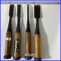 SET OF 4 Vintage Japanese Oire Nomi Chisels Assorted Sizes Woodworking