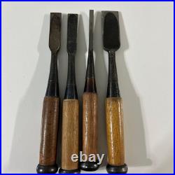 SET OF 4 Vintage Japanese Oire Nomi Chisels Assorted Sizes Woodworking