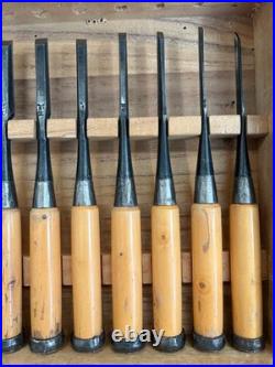 Sekiryu Oire Nomi Japanese Bench Chisels 1.5 48mm Set of 15 Black Finish