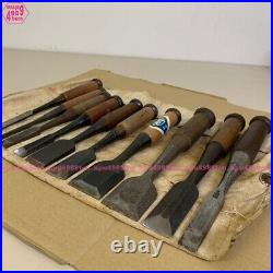 Set of 10 Japanese Quality chisel Oire Tataki Nomi Carpenter tool #6391