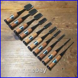 Set of ten Japanese chisels, Oire Nomi