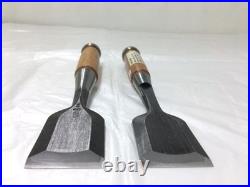 Shiba Japanese Chisel Nomi Oire Set of 2 Carpentry Tool 4Sun Unused withWear