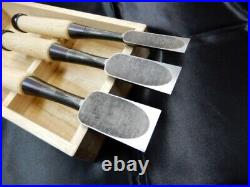 Shibano Hamono Azuma Oire Nomi Japanese Bench Chisel Set of 3 White Oak New