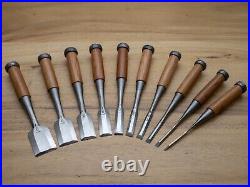 Sukemaru 10x set 3-42mm Japanese Bench Chisels Oire Nomi high speed steel HSS