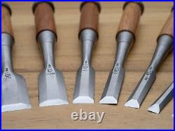 Sukemaru 10x set 3-42mm Japanese Bench Chisels Oire Nomi high speed steel HSS