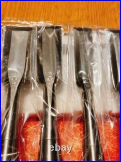 Sukemaru Oire Nomi Japanese Bench Chisels High Speed Steel Set of 10 Red Oak