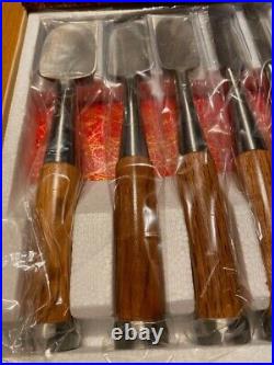 Sukemaru Oire Nomi Japanese Bench Chisels High Speed Steel Set of 10 Red Oak