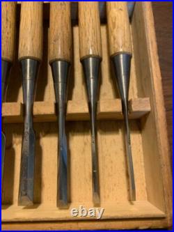 Sukemaru Oire Nomi Japanese Bench Chisels High Speed Steel Set of 10 Used