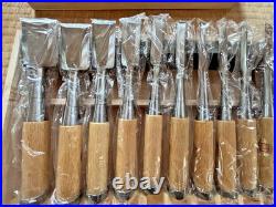 Sukemaru Oire Nomi Japanese Bench Chisels High Speed Steel White oak Set of 10