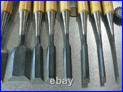 Sukenobumasa Oire Nomi Japanese Bench Chisels Set of 8 / 342mm Unused