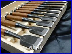 Tadamitsu Oire Nomi Japanese Pairing Bench Chisels 10pcs. White Steel #2