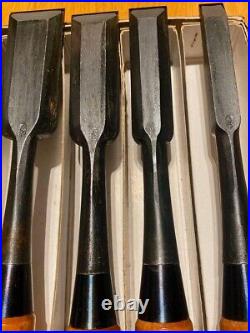 Tadatsuna Japanese Bench Chisels Oire Nomi Set of 6 Unused