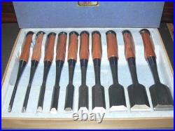 Tadatsuna Oire Nomi Japanese Bench Chisel Red oak Set of 10 Unused