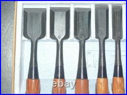 Tadatsuna Oire Nomi Japanese Bench Chisel Red oak Set of 10 Unused