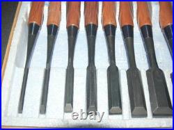 Tadatsuna Oire Nomi Japanese Bench Chisel Red oak Set of 10 Unused