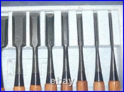 Tadatsuna Oire Nomi Japanese Bench Chisel Red oak Set of 10 Unused