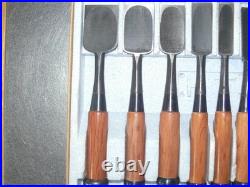 Tadatsuna Oire Nomi Japanese Bench Chisel Red oak Set of 10 Unused