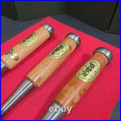 Takahiro Oire Nomi Japanese Chisel Set 3 Pcs 18mm 15mm Unused Warehouse Stored