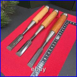 Takahiro Oire Nomi Japanese Chisel Set 3 Pcs 18mm 15mm Unused Warehouse Stored