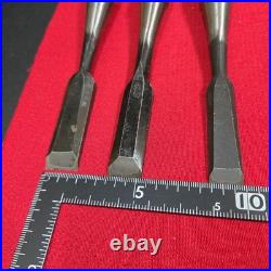 Takahiro Oire Nomi Japanese Chisel Set 3 Pcs 18mm 15mm Unused Warehouse Stored