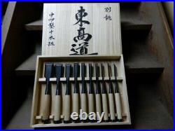 Takamichi Chu Tataki Nomi Japanese Timber Chisels Set of 10 Takashiba Michihiro