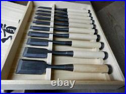 Takamichi Chu Tataki Nomi Japanese Timber Chisels Set of 10 Takashiba Michihiro