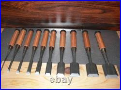 Takara Ryujin Japanese Bench Chisels / Oire Nomi Set of 10 Muramatsu Shigezo