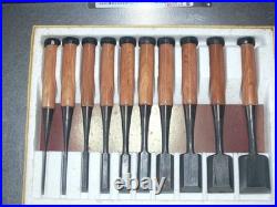 Takara Ryujin Japanese Bench Chisels / Oire Nomi Set of 10 Muramatsu Shigezo