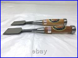 Takashiba Oire Nomi Japanese Bench Chisels 42mm Set of 2 Used