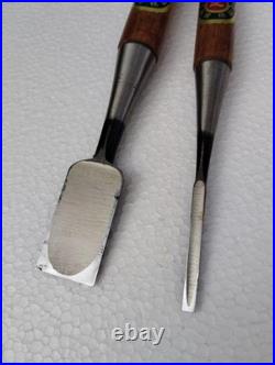 Takashiba Oire Nomi Japanese Bench Chisels 5mm, 30mm Set of 2 Red Oak Used