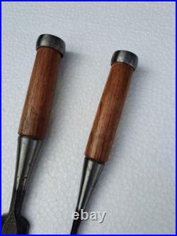Takashiba Oire Nomi Japanese Bench Chisels 5mm, 30mm Set of 2 Red Oak Used