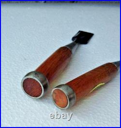 Takashiba Oire Nomi Japanese Bench Chisels 5mm, 30mm Set of 2 Red Oak Used