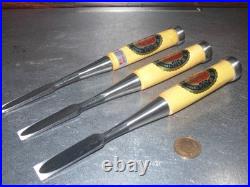 Takashiba Oire Nomi Japanese Bench Chisels 9mm 12mm 15mm Set of 3 Unused