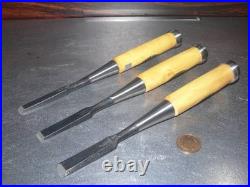 Takashiba Oire Nomi Japanese Bench Chisels 9mm 12mm 15mm Set of 3 Unused