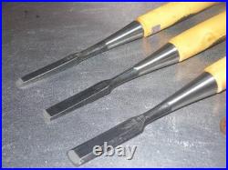 Takashiba Oire Nomi Japanese Bench Chisels 9mm 12mm 15mm Set of 3 Unused