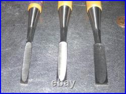 Takashiba Oire Nomi Japanese Bench Chisels 9mm 12mm 15mm Set of 3 Unused