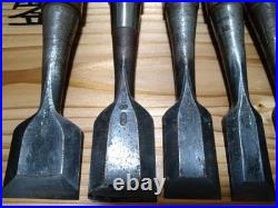 Takashiba Oire Nomi Japanese Bench Chisels Set of 9 Used Takashiba Oire Nomi Japanese Bench Chisels Set of 9 Used