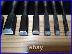 Takashiba Oire Nomi Japanese Bench Chisels Set of 9 Used Takashiba Oire Nomi Japanese Bench Chisels Set of 9 Used