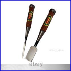 Takashiba Set of 2 Oire Nomi Japanese Bench Chisels 5mm&30mm Red Oak unused Takashiba Set of 2 Oire Nomi Japanese Bench Chisels 5mm&30mm Red Oak unused